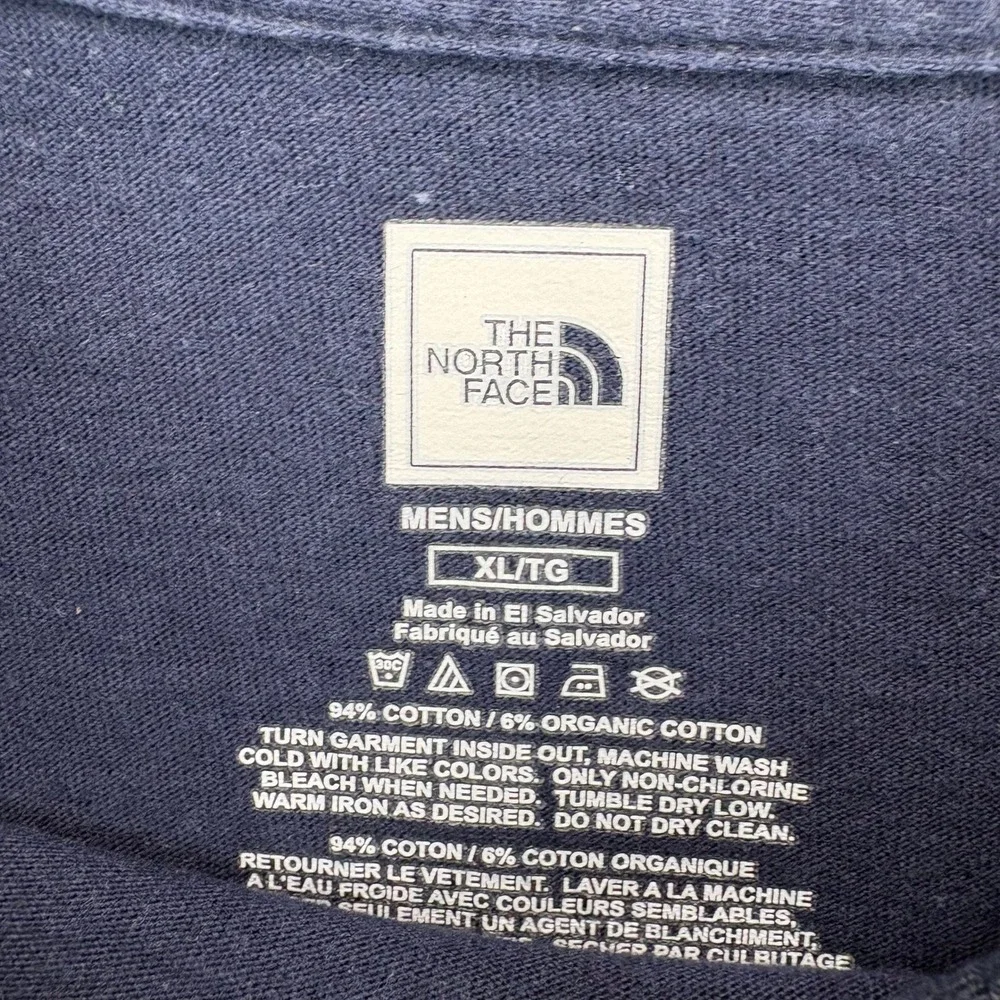 The North Face Mens XL Navy Blue Short‎ Sleeve Graphic Logo T-Shirt NF0A3X6P